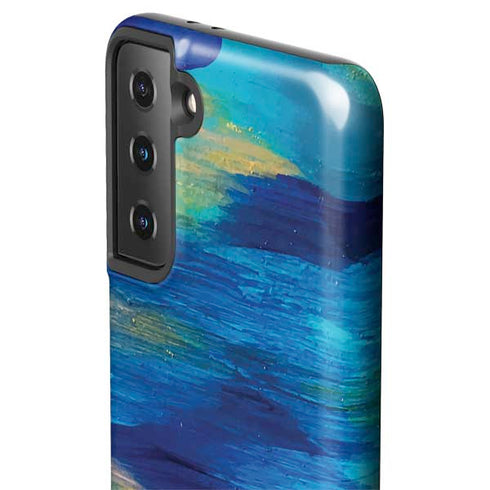 Etta Vee Ocean Blue Brush Stroke Galaxy S21 Plus 5G Pro Case