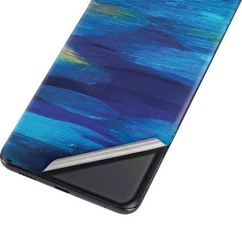 Etta Vee Ocean Blue Brush Stroke Galaxy S21 Plus 5G Skin