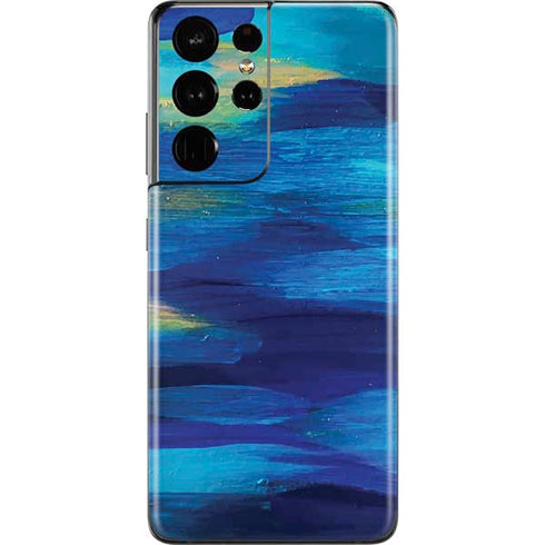 Etta Vee Ocean Blue Brush Stroke Galaxy S21 Ultra 5G Skin