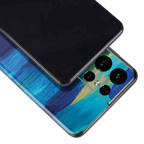 Etta Vee Ocean Blue Brush Stroke Galaxy S21 Ultra 5G Skin