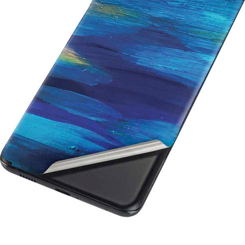 Etta Vee Ocean Blue Brush Stroke Galaxy S21 Ultra 5G Skin