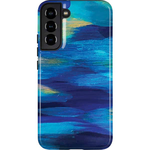 Etta Vee Ocean Blue Brush Stroke Galaxy S22 Plus Pro Case