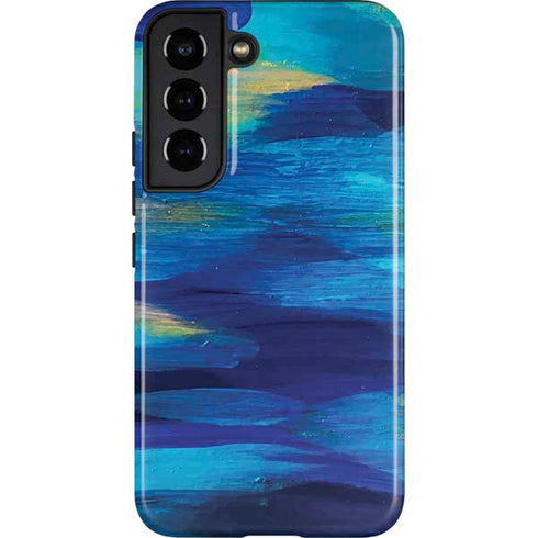 Etta Vee Ocean Blue Brush Stroke Galaxy S22 Pro Case