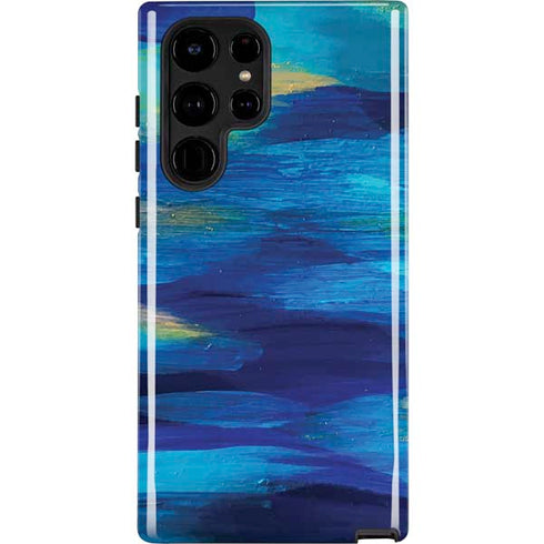 Etta Vee Ocean Blue Brush Stroke Galaxy S22 Ultra Pro Case