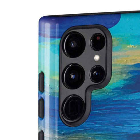 Etta Vee Ocean Blue Brush Stroke Galaxy S22 Ultra Pro Case