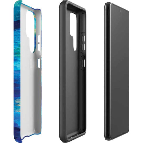 Etta Vee Ocean Blue Brush Stroke Galaxy S22 Ultra Pro Case