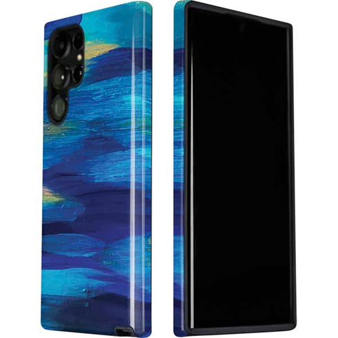 Etta Vee Ocean Blue Brush Stroke Galaxy S22 Ultra Pro Case
