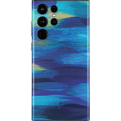 Etta Vee Ocean Blue Brush Stroke Galaxy S22 Ultra Skin