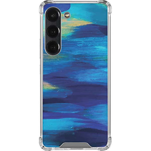 Etta Vee Ocean Blue Brush Stroke Galaxy S23 Clear Case
