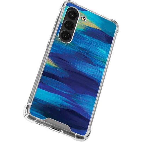 Etta Vee Ocean Blue Brush Stroke Galaxy S23 Clear Case