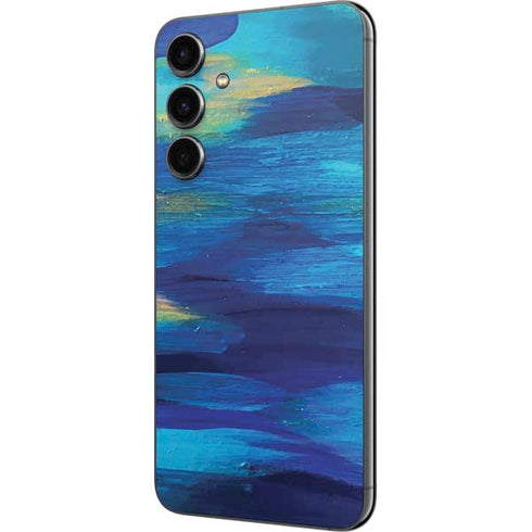 Ocean Blue Brush Stroke by Etta Vee Galaxy S23 FE Skin