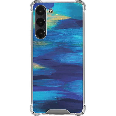 Etta Vee Ocean Blue Brush Stroke Galaxy S23 Plus Clear Case