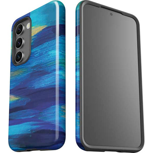 Etta Vee Ocean Blue Brush Stroke Galaxy S23 Plus Pro Case