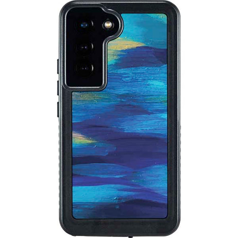 Etta Vee Ocean Blue Brush Stroke Galaxy S23 Waterproof Case