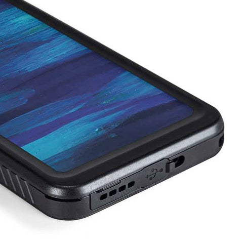 Etta Vee Ocean Blue Brush Stroke Galaxy S23 Waterproof Case