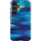 Ocean Blue Brush Stroke by Etta Vee Galaxy S24 Plus Impact Case