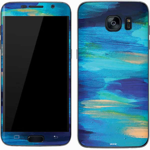 Etta Vee Ocean Blue Brush Stroke Galaxy S7 Skin