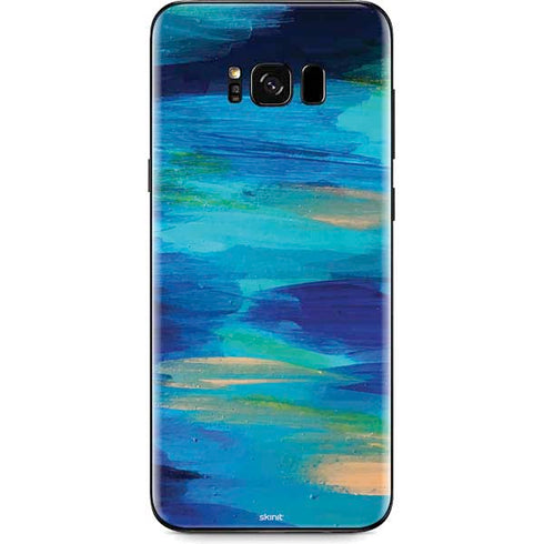 Etta Vee Ocean Blue Brush Stroke Galaxy S8 Skin