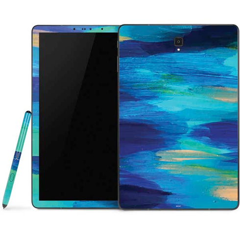 Etta Vee Ocean Blue Brush Stroke Samsung Galaxy Tab Skin