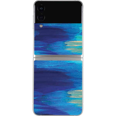 Etta Vee Ocean Blue Brush Stroke Galaxy Z Flip3 5G Skin