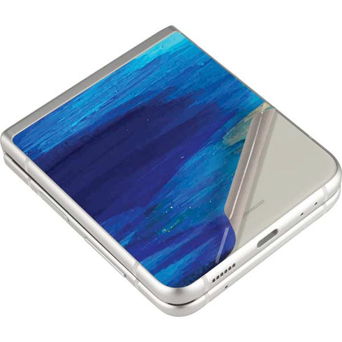 Etta Vee Ocean Blue Brush Stroke Galaxy Z Flip3 5G Skin