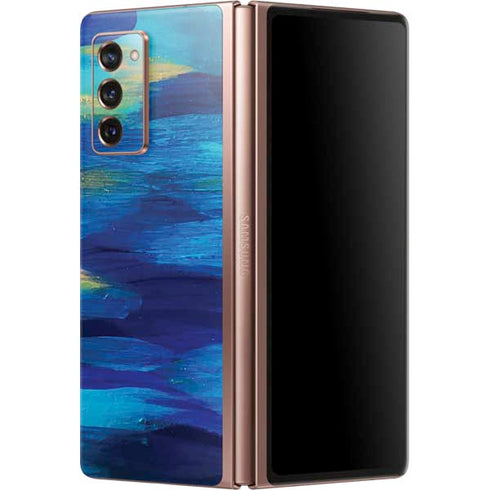 Etta Vee Ocean Blue Brush Stroke Galaxy Z Fold2 5G Skin