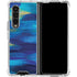 Etta Vee Ocean Blue Brush Stroke Galaxy Z Fold4 5G Clear Case