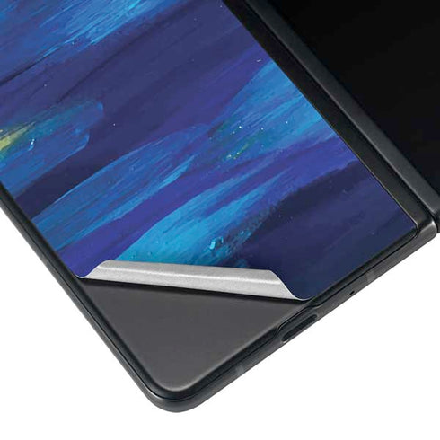 Etta Vee Ocean Blue Brush Stroke Galaxy Z Fold4 5G Skin