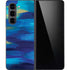 Ocean Blue Brush Stroke by Etta Vee Galaxy Z Fold5 5G Skin