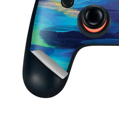 Etta Vee Ocean Blue Brush Stroke Google Stadia Controller Skin