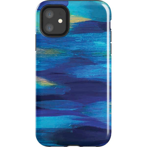 Etta Vee Ocean Blue Brush Stroke iPhone 11 Impact Case