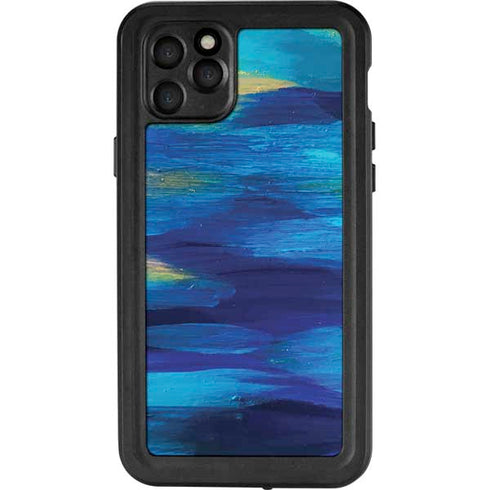 Etta Vee Ocean Blue Brush Stroke iPhone 11 Pro Max Waterproof Case