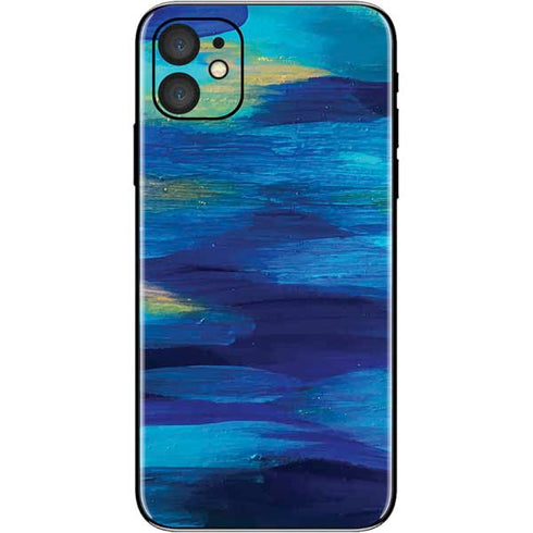 Etta Vee Ocean Blue Brush Stroke iPhone 11 Skin