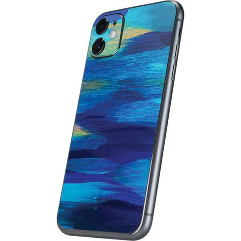 Etta Vee Ocean Blue Brush Stroke iPhone 11 Skin