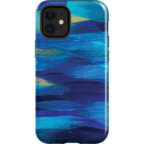 Etta Vee Ocean Blue Brush Stroke iPhone 12 Mini Impact Case
