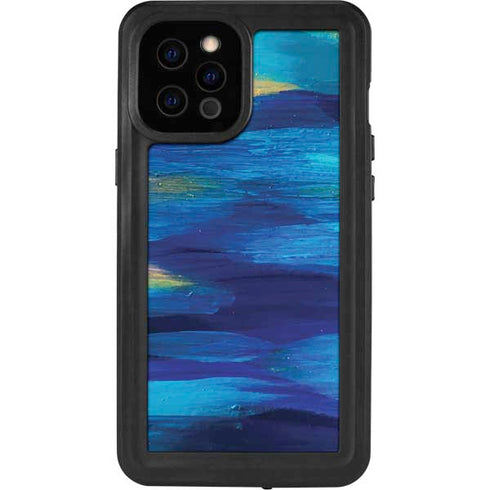 Etta Vee Ocean Blue Brush Stroke iPhone 12 Pro Max Waterproof Case