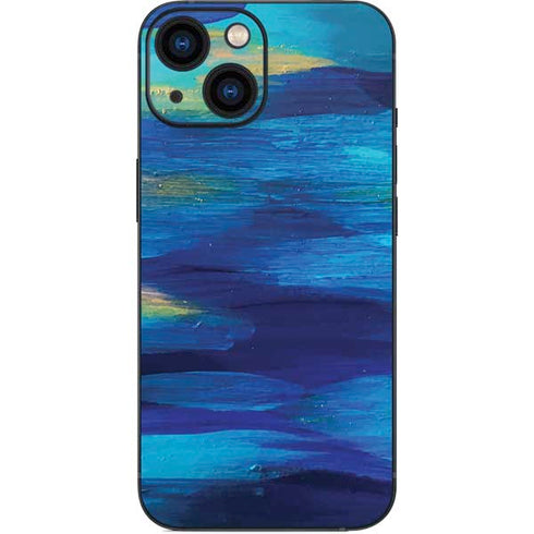 Etta Vee Ocean Blue Brush Stroke iPhone 13 Mini Skin