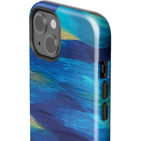 Etta Vee Ocean Blue Brush Stroke iPhone 14 Plus Impact Case