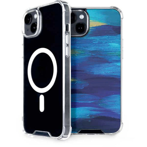 Etta Vee Ocean Blue Brush Stroke iPhone 14 MagSafe Case