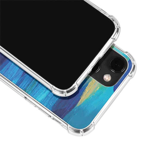 Etta Vee Ocean Blue Brush Stroke iPhone 14 Plus Clear Case