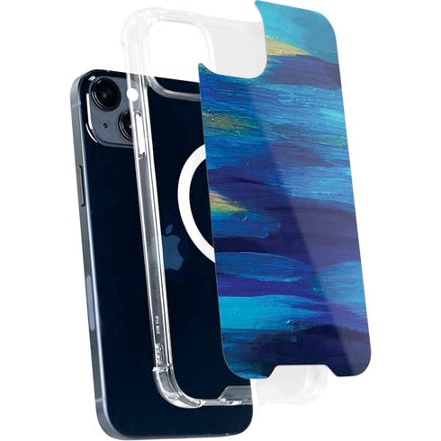 Etta Vee Ocean Blue Brush Stroke iPhone 14 Plus MagSafe Case