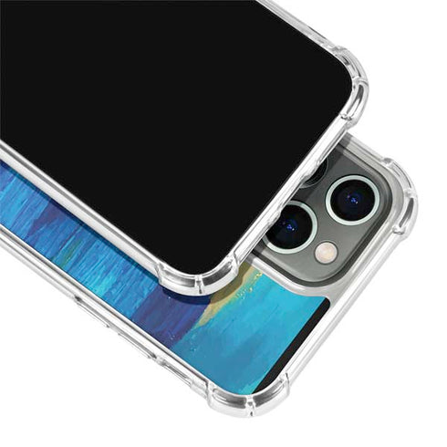 Ocean Blue Brush Stroke by Etta Vee iPhone 15 Pro Clear Case