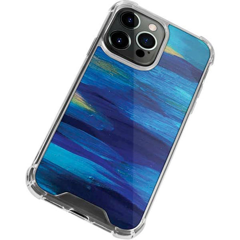 Etta Vee Ocean Blue Brush Stroke iPhone 14 Pro Max Clear Case