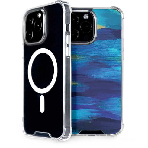 Etta Vee Ocean Blue Brush Stroke iPhone 14 Pro Max MagSafe Case