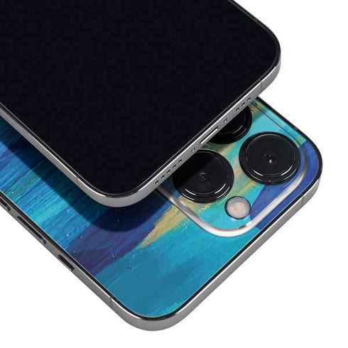 Etta Vee Ocean Blue Brush Stroke iPhone 14 Pro Skin