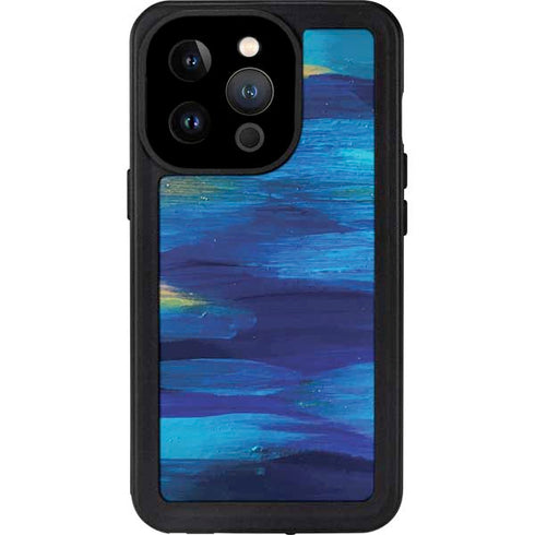Etta Vee Ocean Blue Brush Stroke iPhone 14 Pro Waterproof Case