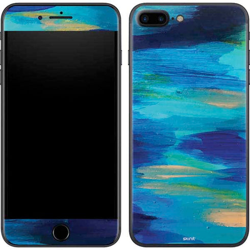 Etta Vee Ocean Blue Brush Stroke iPhone 7 Plus Skin