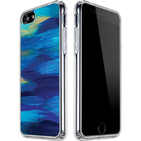 Etta Vee Ocean Blue Brush Stroke iPhone SE (2nd & 3rd Gen) Clear Case
