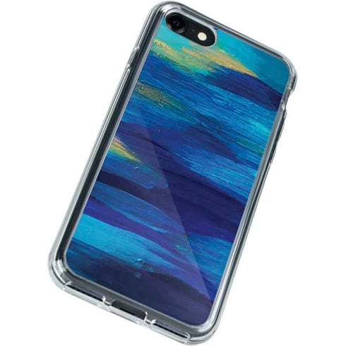 Etta Vee Ocean Blue Brush Stroke iPhone SE (2nd & 3rd Gen) Clear Case