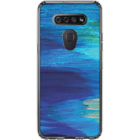 Ocean Blue Brush Stroke by Etta Vee LG K51/Q51 Clear Case
